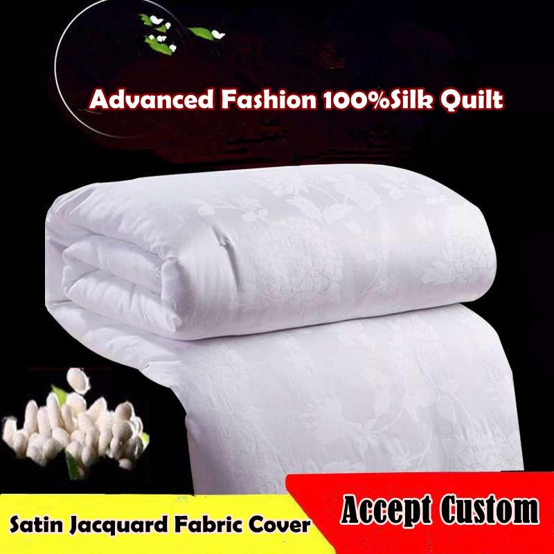 100%Silk Custom Handmade Silk Comforter Filler Quilt Summer Winter Silk Blankets Elegant Satin Jacquard 100%Cotton Fabric Cover, White
100%Silk Custom Handmade Silk Comforter Filler Quilt Summer Winter Silk Blankets Elegant Satin Jacquard 100%Cotton Fabric Cover, White