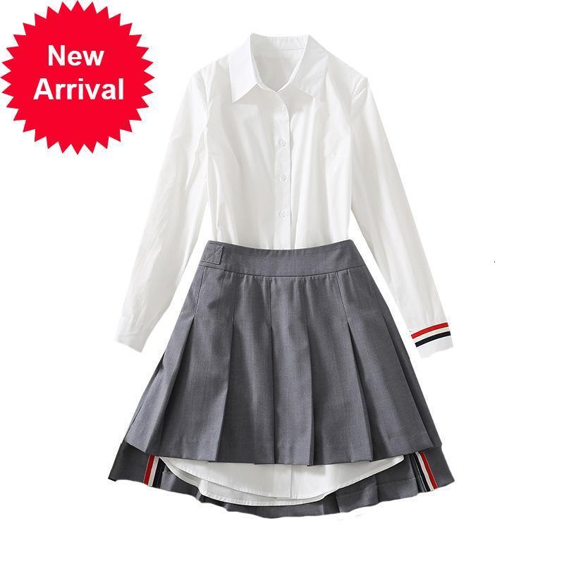 Spring 2021 New Lane Female Trend Two White Shirt Pieces Dressed + Gray Skirt Defines New Fashion Design Chic Clothes E2SX, Beige
Spring 2021 New Lane Female Trend Two White Shirt Pieces Dressed + Gray Skirt Defines New Fashion Design Chic Clothes E2SX, Beige