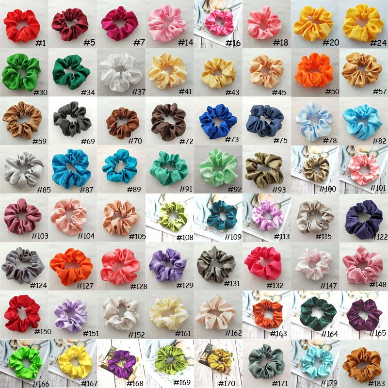 DHL Women Silk Scrunchie Elastic Handmade Multicolor HairBand Ponytail Holder Headband Hair Accessories epacket 70 colors, Remark colors
DHL Women Silk Scrunchie Elastic Handmade Multicolor HairBand Ponytail Holder Headband Hair Accessories epacket 70 colors, Remark colors
