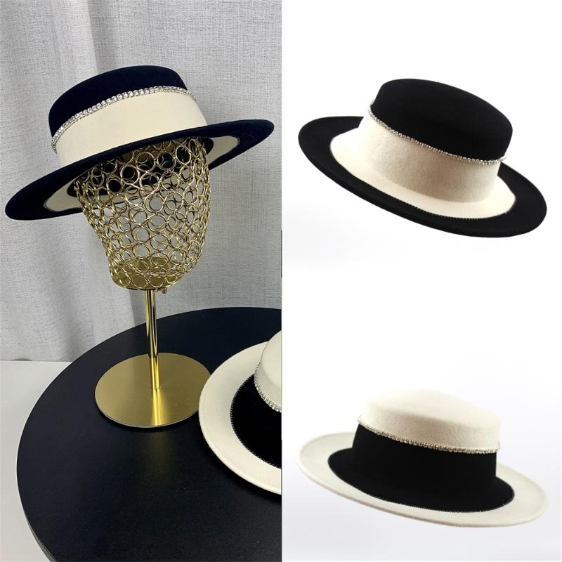 Winter Elegant Ladies All-Match Top Hat Stitching Color Outdoor Pure Wool Warm Top Hat Casual Winter, White
Winter Elegant Ladies All-Match Top Hat Stitching Color Outdoor Pure Wool Warm Top Hat Casual Winter, White
