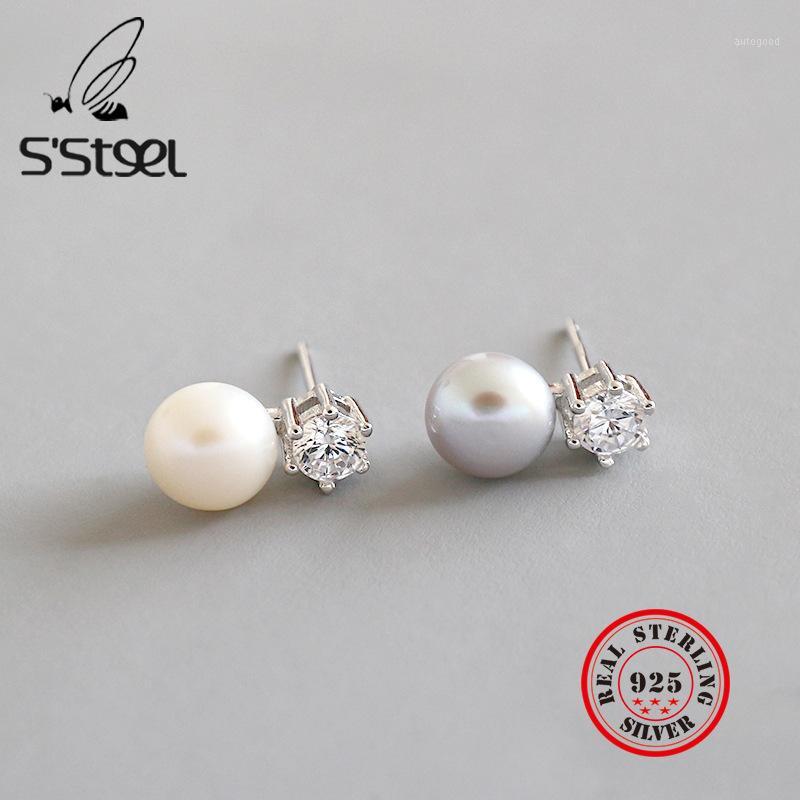 Stud S'STEEL Natural Pearl Earrings For Women Zircon Earring Sterling Silver 925 Earing Regalos Para Mujer Pendientes Plateados1
Stud S'STEEL Natural Pearl Earrings For Women Zircon Earring Sterling Silver 925 Earing Regalos Para Mujer Pendientes Plateados1