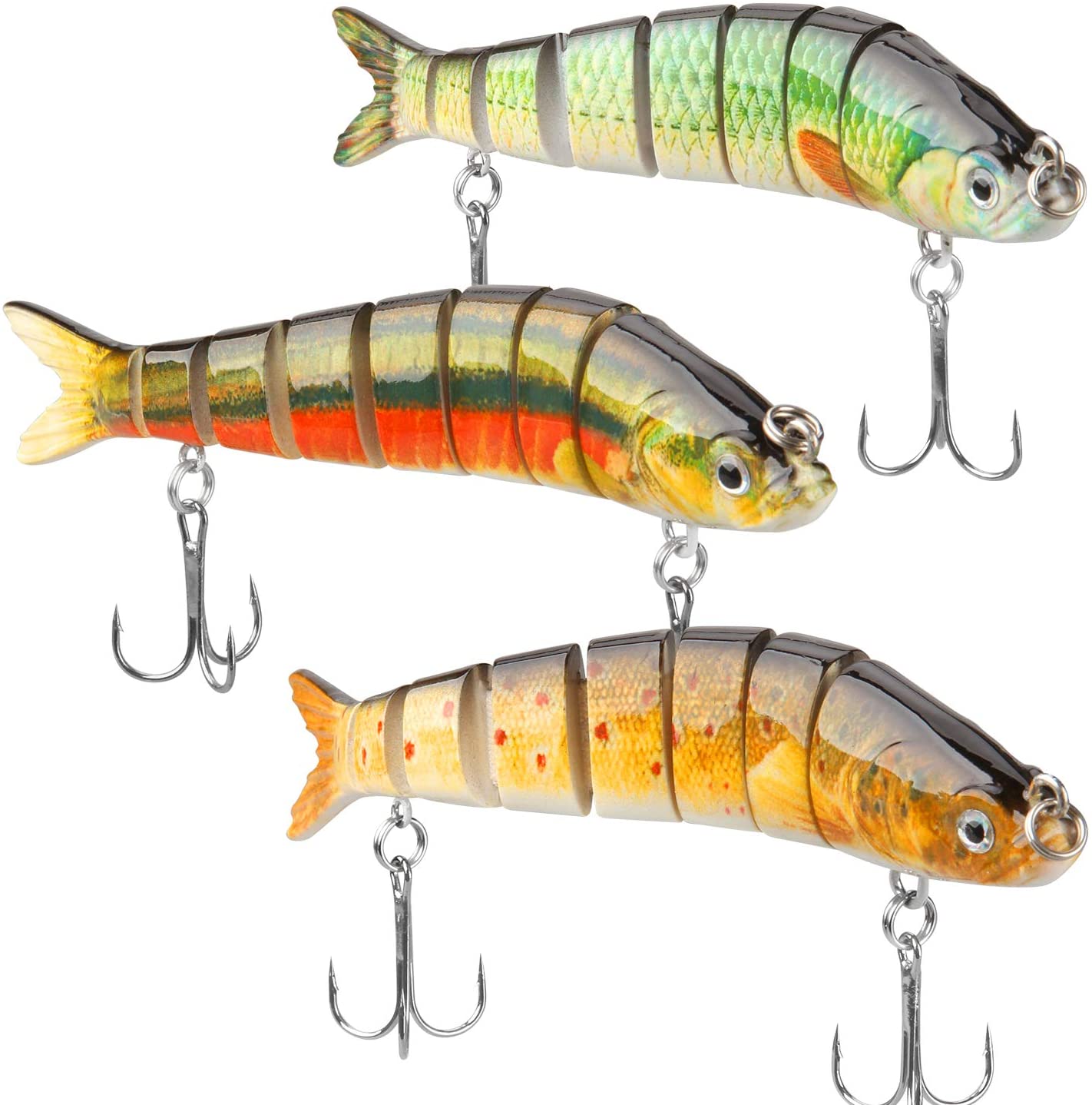 Fishing Lures for Bass Trout Multi Jointed Crank Bait Swimbaits Slow Sinking Swiming Bass Freshwater Saltwater Lifelike Fishing Lures
Fishing Lures for Bass Trout Multi Jointed Crank Bait Swimbaits Slow Sinking Swiming Bass Freshwater Saltwater Lifelike Fishing Lures