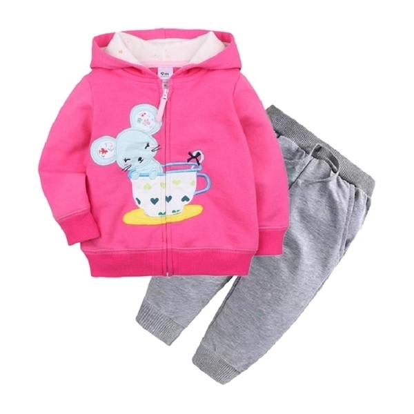baby boy clothes long sleeve hoodie jacket+pants baby girl outfits infant set clothing 2020 autumn costume 2pcs/set cotton Y1105