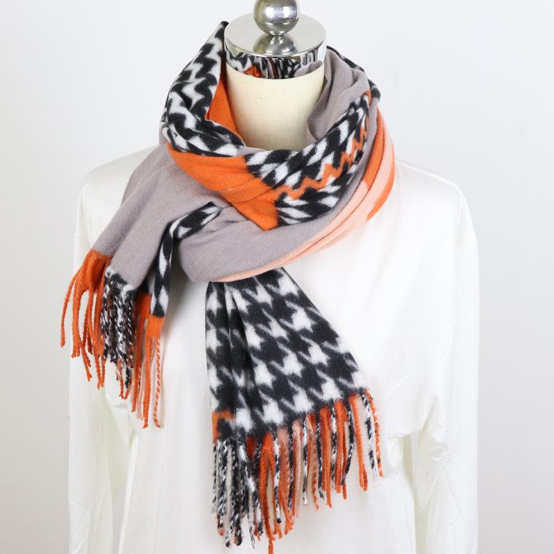 2021 Winter Thick Scarf Soft Warm Women Cashmere White and Black Long Houndstooth Scarves Shawls Wrap bufanda mujer
2021 Winter Thick Scarf Soft Warm Women Cashmere White and Black Long Houndstooth Scarves Shawls Wrap bufanda mujer