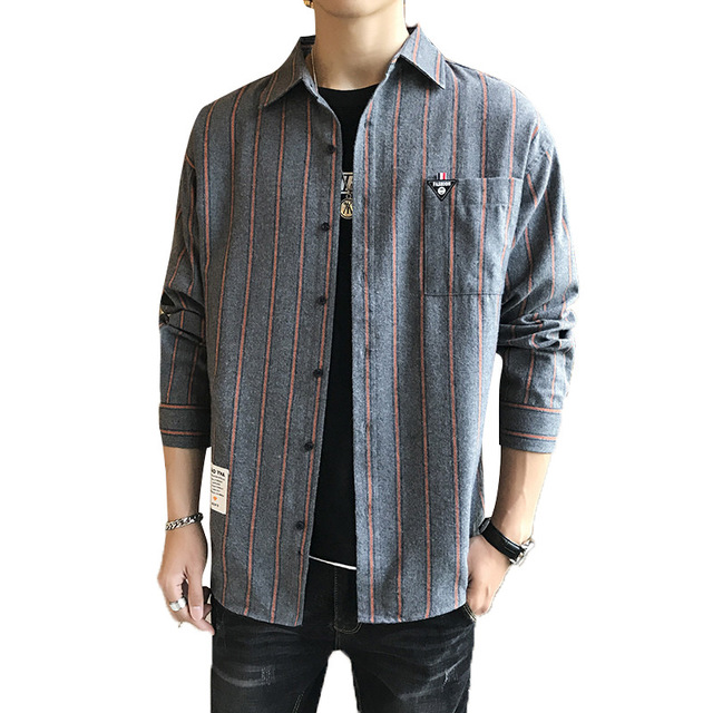 spring youth spring and autumn ins striped shirt men's long-sleeved korean style trendy handsome jacket casual shirt loose, White;black
spring youth spring and autumn ins striped shirt men's long-sleeved korean style trendy handsome jacket casual shirt loose, White;black