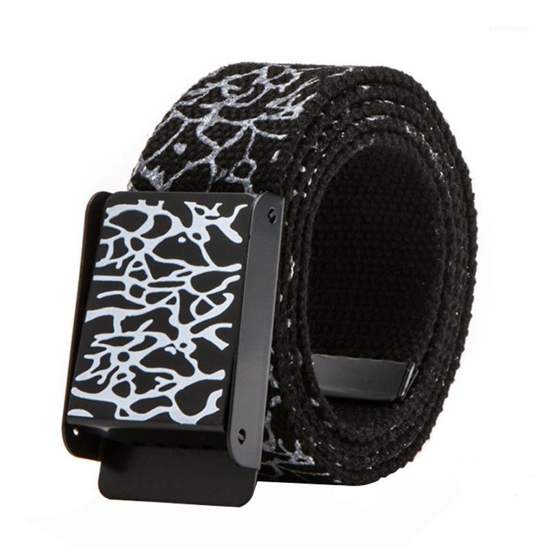 Unisex Belt Fashion Printing Canvas Automatic Buckle Men Outdoor Trend And Women Casual Belts, Black;brown
Unisex Belt Fashion Printing Canvas Automatic Buckle Men Outdoor Trend And Women Casual Belts, Black;brown