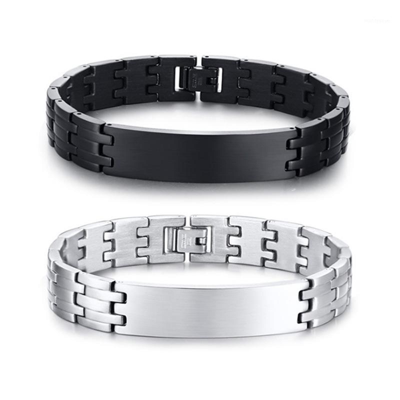 Silver Color / Black Stainless Steel Identification Bracelets Personalized ID Bracelets for Men Bar Bangle Casual Jewelry1
Silver Color / Black Stainless Steel Identification Bracelets Personalized ID Bracelets for Men Bar Bangle Casual Jewelry1