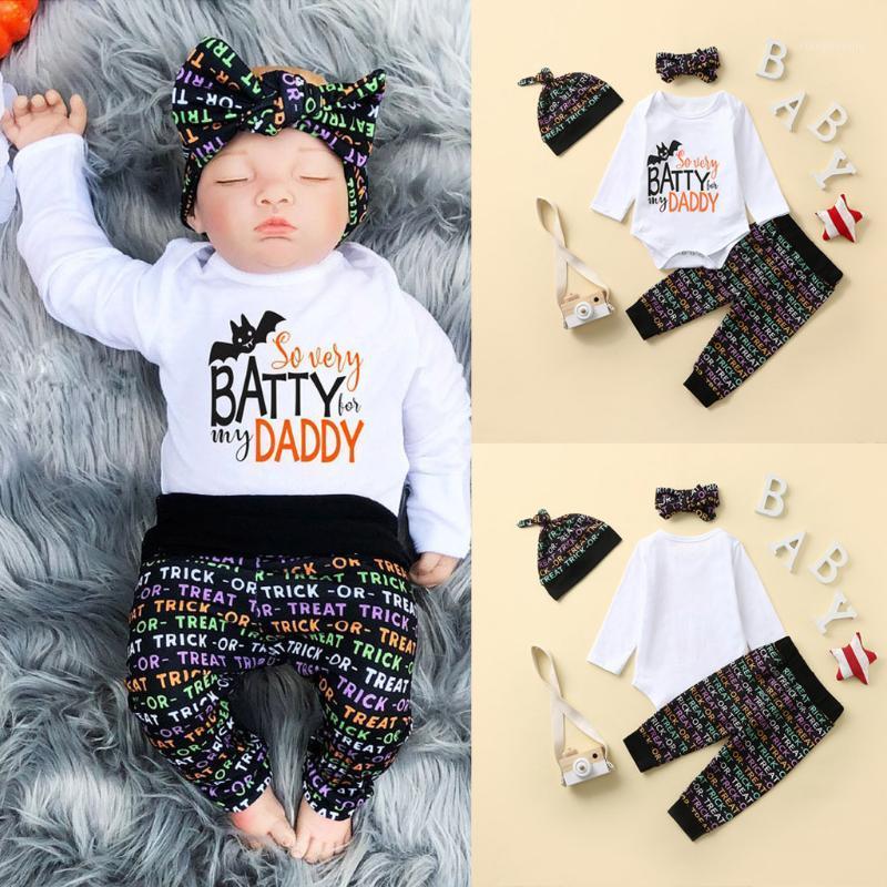 4PCS Baby Clothes Set Boy Girl Letter Romper Pants Hat Halloween Outfits Set Vetement Enfant Fille roupas menina kids clothes1, As show
4PCS Baby Clothes Set Boy Girl Letter Romper Pants Hat Halloween Outfits Set Vetement Enfant Fille roupas menina kids clothes1, As show