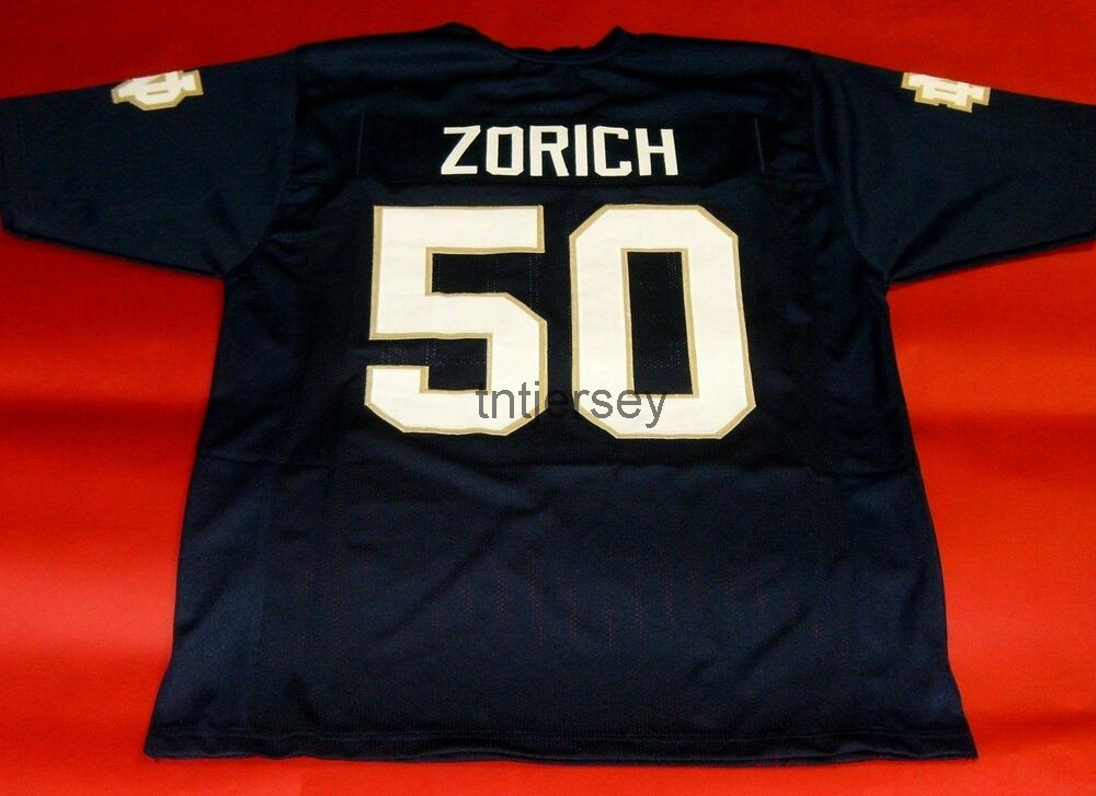 CHEAP CUSTOM #50 CHRIS ZORICH NAVY JERSEY STITCHED ADD ANY NAME NUMBER