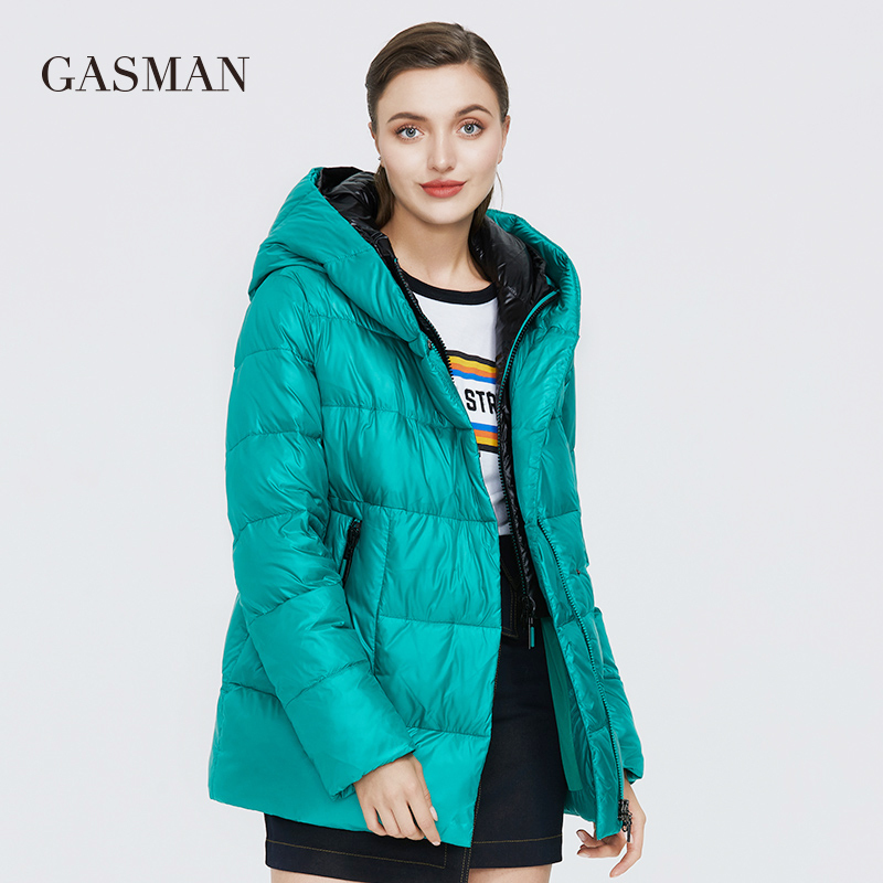 GASMAN Women's winter jacket hooded down parka Women's coat zipper warm outwear Female fashion thick puffer jacket 072 201125