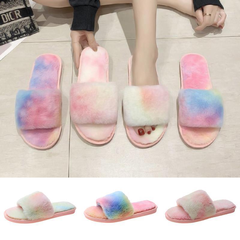 Women's Plush Cotton Slippers Rainbow Fur Fluffy Slider Sandals Home Indoor Flat Shoes Casual Peep Toe Shoes Ladies Slides1, Green
Women's Plush Cotton Slippers Rainbow Fur Fluffy Slider Sandals Home Indoor Flat Shoes Casual Peep Toe Shoes Ladies Slides1, Green