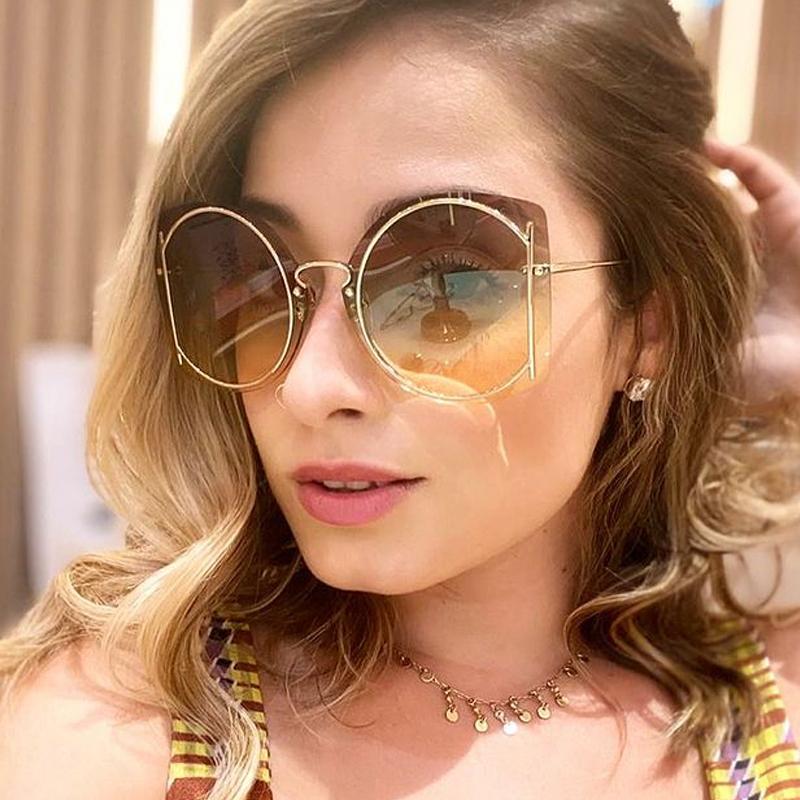 Vintage Double Color Lens Rimless Round Sunglasses For Women 2021 New Brand Alloy Elegant Sun Glasses Female Gradient Shades
Vintage Double Color Lens Rimless Round Sunglasses For Women 2021 New Brand Alloy Elegant Sun Glasses Female Gradient Shades