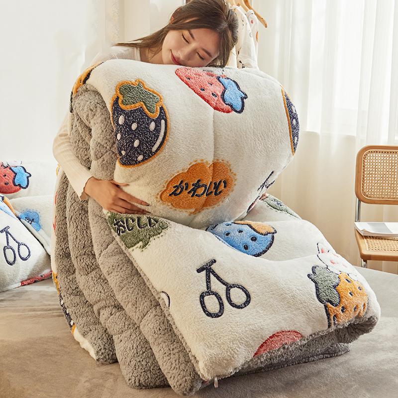 Comforters & Sets Milk Velvet Quilt Lamb Comforter, Super Warm Quilt, Thicker Single Double Fall/winter Spring Autumn Space
Comforters & Sets Milk Velvet Quilt Lamb Comforter, Super Warm Quilt, Thicker Single Double Fall/winter Spring Autumn Space