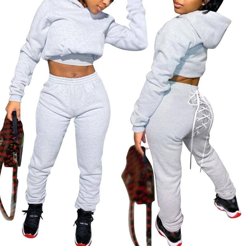 Women' Tracksuits Autumn Spring Long Sleeve Hoodies Crop Top Hip Lace-up Joggers Pants Female Outfit Solid Color Two Pieces Set, Black
Women' Tracksuits Autumn Spring Long Sleeve Hoodies Crop Top Hip Lace-up Joggers Pants Female Outfit Solid Color Two Pieces Set, Black