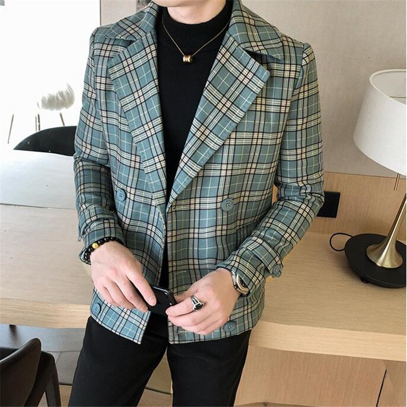2021 Autumn New Plaid Woolen Coat Man Casual Short Fashion Double Breasted Men Slim Fit Suit Jacket M-5xl 8yeg, Blue
2021 Autumn New Plaid Woolen Coat Man Casual Short Fashion Double Breasted Men Slim Fit Suit Jacket M-5xl 8yeg, Blue