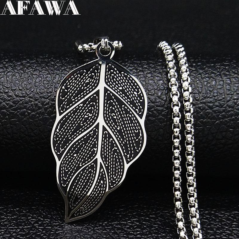 2021 Leaf Stainless Steel Chain Necklace Women Silver Color Necklaces Pendants Jewelry acero inoxidable joyeria mujer N564S02
2021 Leaf Stainless Steel Chain Necklace Women Silver Color Necklaces Pendants Jewelry acero inoxidable joyeria mujer N564S02