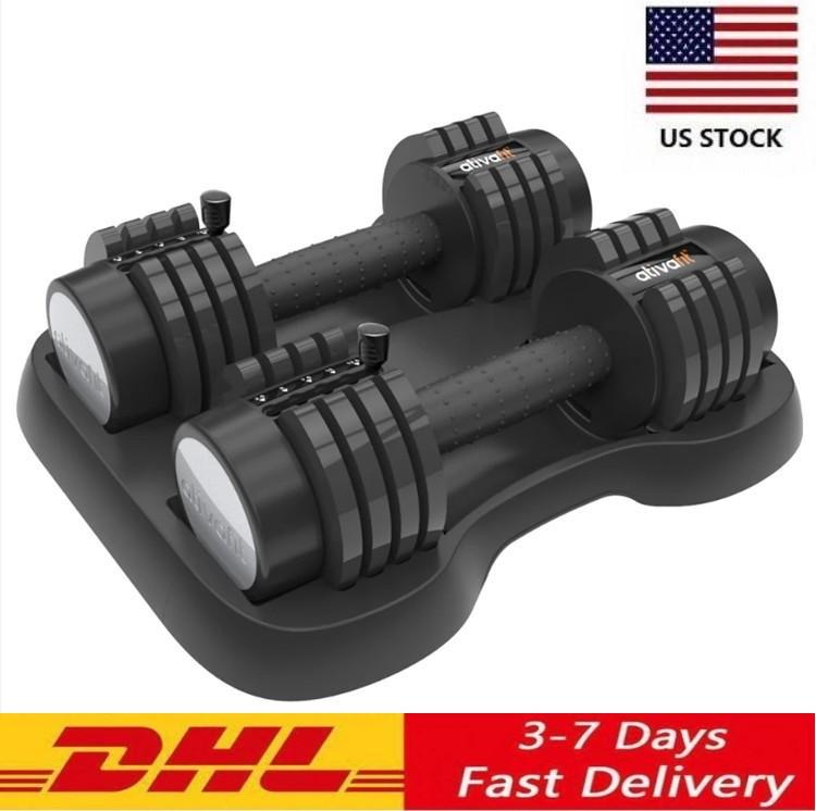 US Stock 1 Pair Of 12.5 LB Glide Gymtech Adjustable Dumbbell Exercice Equipment…