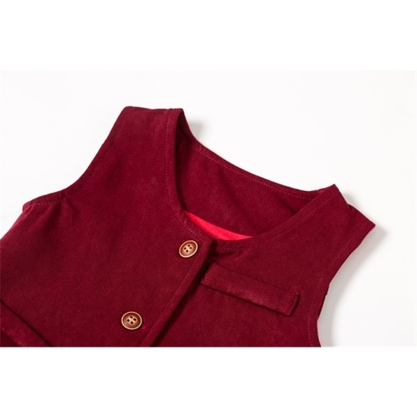 Newborn Baby Clothes for Boys Wedding Suit White Romper + Red Vest + Pants 4 Pieces Kids Little Gentleman Infant Suit Y1105
