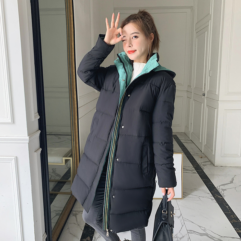 Winter women X-Long parkas female jacket solid thick warm removable hooded jackets coat snow outwear windproof parkas plus size 201201