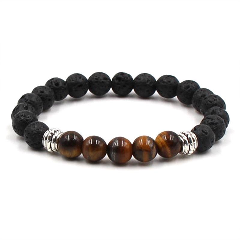 Hot Tiger eye Black Lava Beads Bracelet Natural white pine stone Picture stone elastic bracelet Man woman Jewelry Gift
Hot Tiger eye Black Lava Beads Bracelet Natural white pine stone Picture stone elastic bracelet Man woman Jewelry Gift