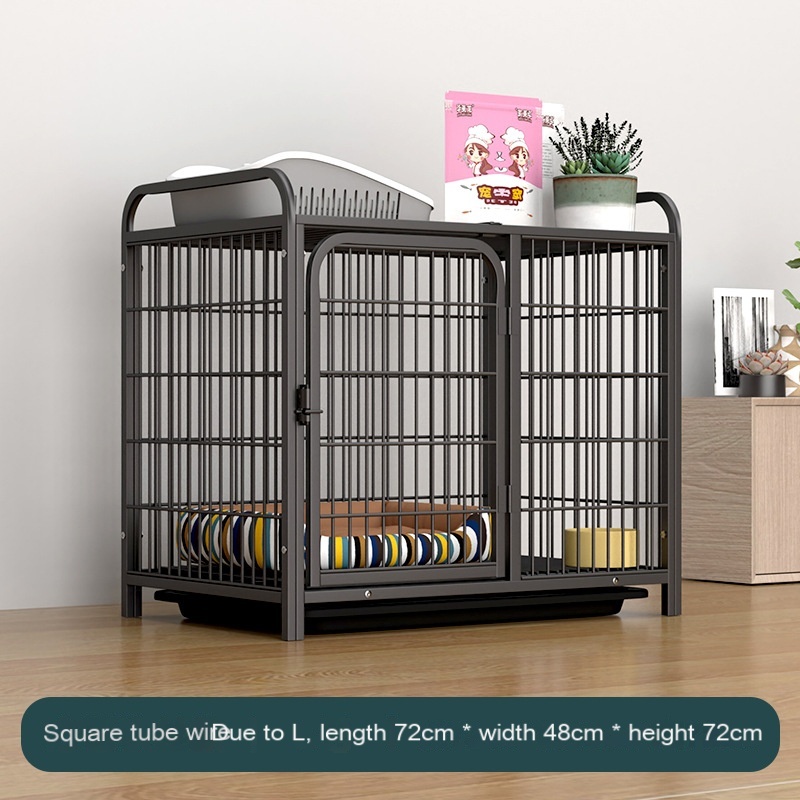 Bold Full Square Tube Dog Cage Large Iron Small Pet Fence Kennel(The logistics price Pls Contact us)