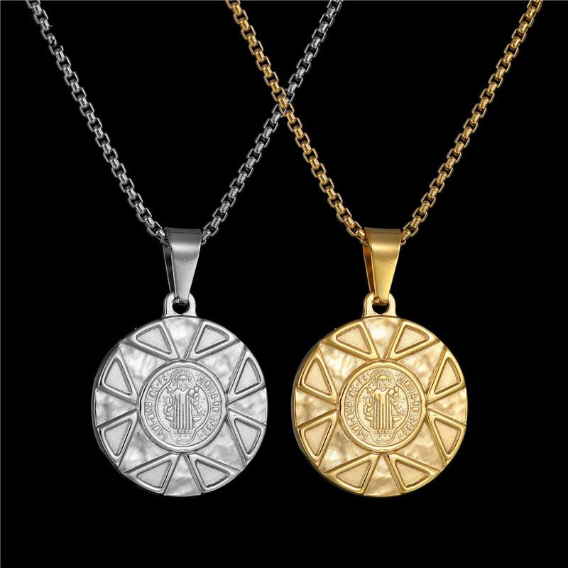 XLNT San Benito Medal Pendant Gold Color Stainless Steel Jesus Pendants & Necklaces for Religious Jewelry Medallion Ma'le
XLNT San Benito Medal Pendant Gold Color Stainless Steel Jesus Pendants & Necklaces for Religious Jewelry Medallion Ma'le