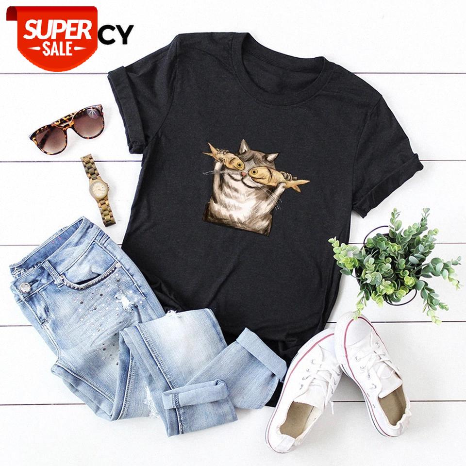 JFUNCY Funny Cats Graphic Tees Women Tops 100% Cotton Summer T-shirt Plus Size Short Sleeve Woman Shirts Lady Casual Tshirt #ds8r, White
JFUNCY Funny Cats Graphic Tees Women Tops 100% Cotton Summer T-shirt Plus Size Short Sleeve Woman Shirts Lady Casual Tshirt #ds8r, White