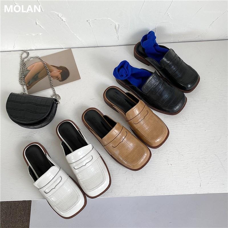 MOLAN Brand Design 2020 Autumn Korean New Fashion Square Toe Good Leather Flat Slippers Slip-on Loafers Mules Flip Flops Outside1, Black
MOLAN Brand Design 2020 Autumn Korean New Fashion Square Toe Good Leather Flat Slippers Slip-on Loafers Mules Flip Flops Outside1, Black