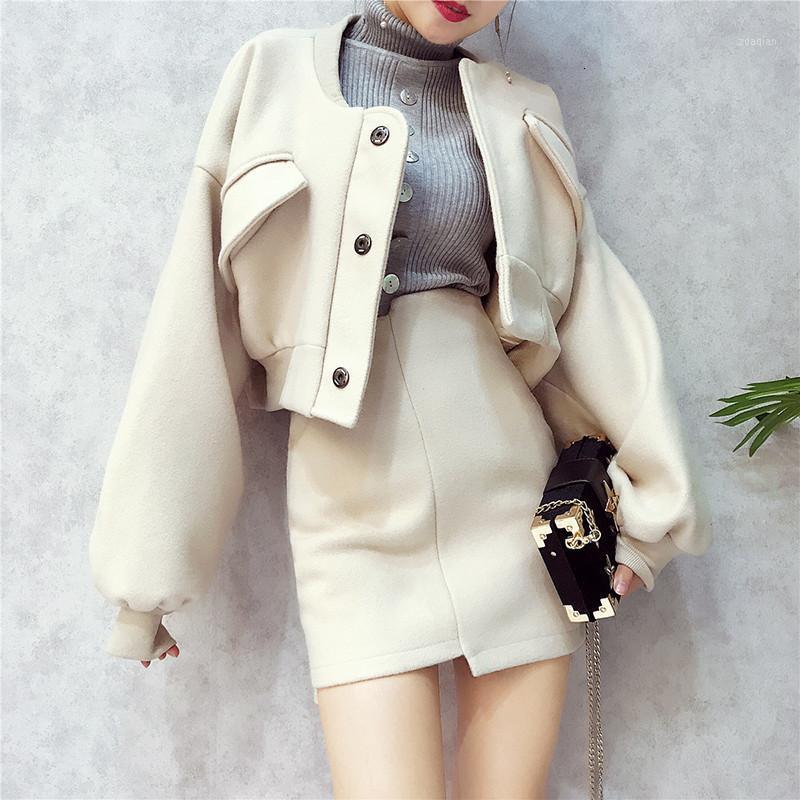 Bat Sleeve Loose Winter Woolen Coat With Skirt Sets Women High Waist Irregular Streetwear Coat Female Cloak Tunic 2 Pieces Suits1, Beige
Bat Sleeve Loose Winter Woolen Coat With Skirt Sets Women High Waist Irregular Streetwear Coat Female Cloak Tunic 2 Pieces Suits1, Beige