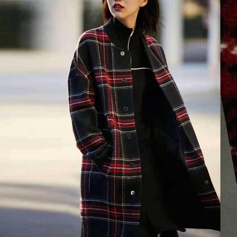 Brother amash new women' wear fall / winter 2020 new woolen Plaid windbreaker medium long overcoat, Burgundy
Brother amash new women' wear fall / winter 2020 new woolen Plaid windbreaker medium long overcoat, Burgundy