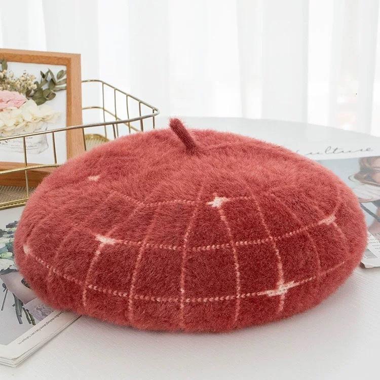 Berets Knitted Wool Angora Beret Style Women Winter Hat Classic Patchwork Of Mink Flower Decoration Cap Double Warm Hat1, Black
Berets Knitted Wool Angora Beret Style Women Winter Hat Classic Patchwork Of Mink Flower Decoration Cap Double Warm Hat1, Black