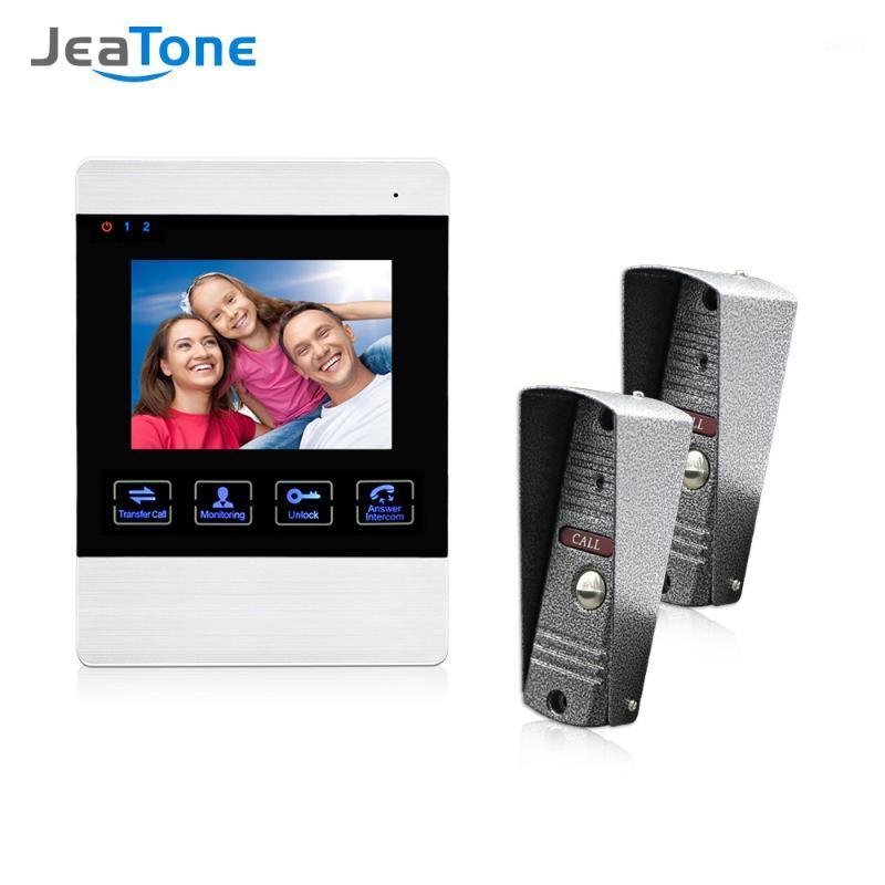 Jeatone 4 Inch TFT Wired Smart Video Door Phone Intercom System with 1 Night Vision Monitor +2x1200TVL Rainproof Doorbell Camera1
Jeatone 4 Inch TFT Wired Smart Video Door Phone Intercom System with 1 Night Vision Monitor +2x1200TVL Rainproof Doorbell Camera1