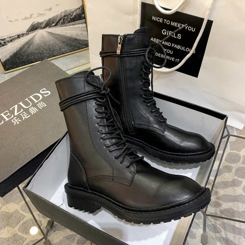 boots in the cylinder women's boots thick with lace-up women's women women winter fur, Black (leather)
boots in the cylinder women's boots thick with lace-up women's women women winter fur, Black (leather)