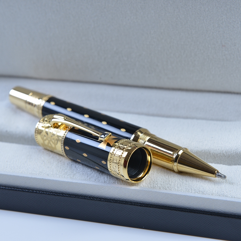 2021 Luxury Pens Limited edition Elizabeth Rollerball pen Black Golden Silver Business office supplies with Diamond and Serial Number, As picture shows
2021 Luxury Pens Limited edition Elizabeth Rollerball pen Black Golden Silver Business office supplies with Diamond and Serial Number, As picture shows