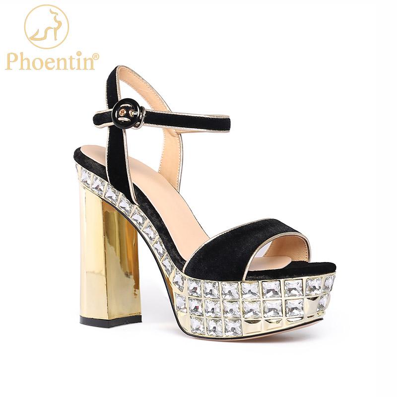 Phoentin Red vintage velvet sandals woman super high heels platform Rhinestone strappy sandal 11cm heel summer shoes black FT767
Phoentin Red vintage velvet sandals woman super high heels platform Rhinestone strappy sandal 11cm heel summer shoes black FT767