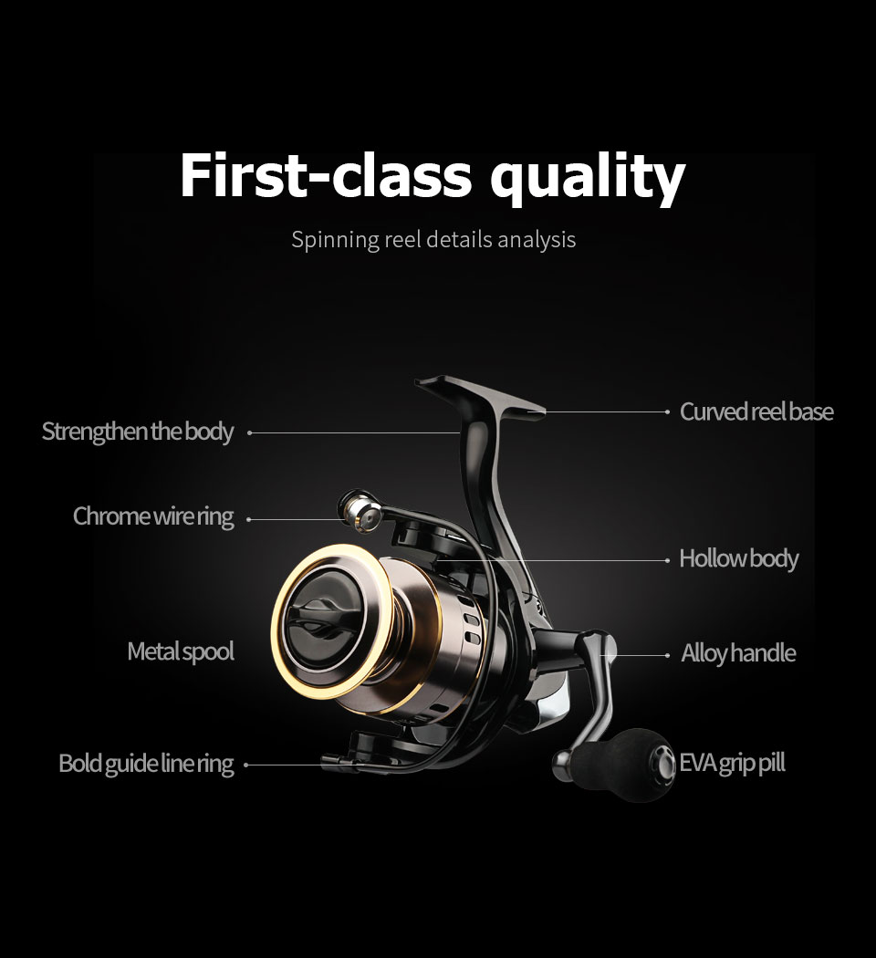 Salwater Fishing Spinning Reel HE5007000 Max Drag 10kg 5 21 Metal ball Grip Spool For Carp Pesca269i