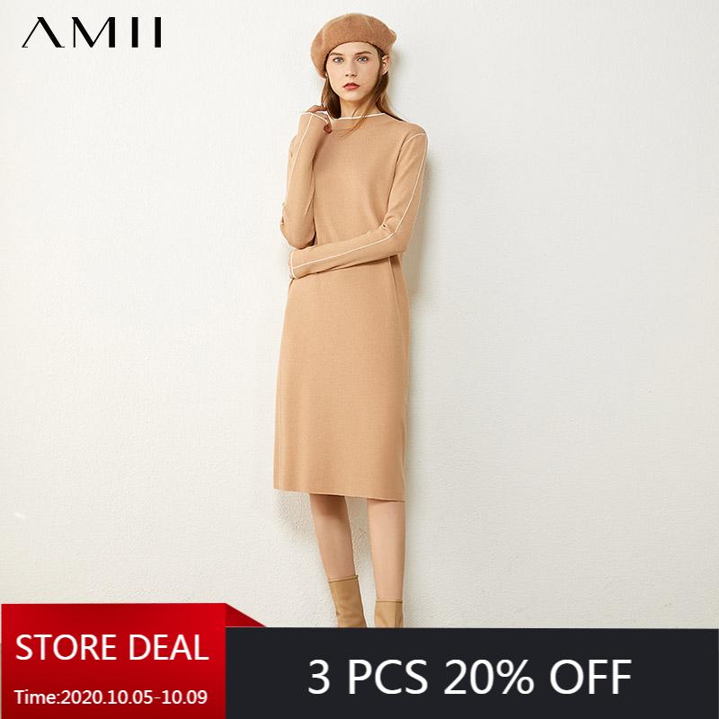 Amii Minimalism Winter Temperament Dresses For Women Soild Turtleneck Women's Dress Causal Knee-length Female Dress 12040612, Black
Amii Minimalism Winter Temperament Dresses For Women Soild Turtleneck Women's Dress Causal Knee-length Female Dress 12040612, Black