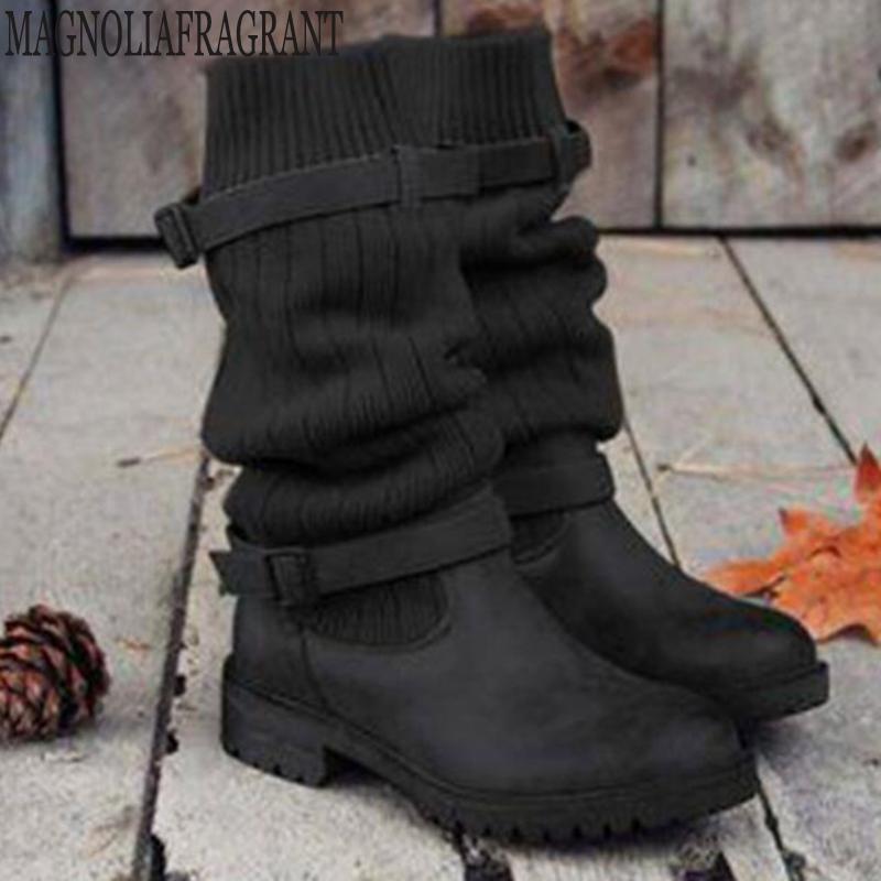 new Women Winter Shoes Knee High Boots Big Size Round head belt buckle Plush Women Low-heeled Winter Boots zapatos de mujer y579, Black
new Women Winter Shoes Knee High Boots Big Size Round head belt buckle Plush Women Low-heeled Winter Boots zapatos de mujer y579, Black