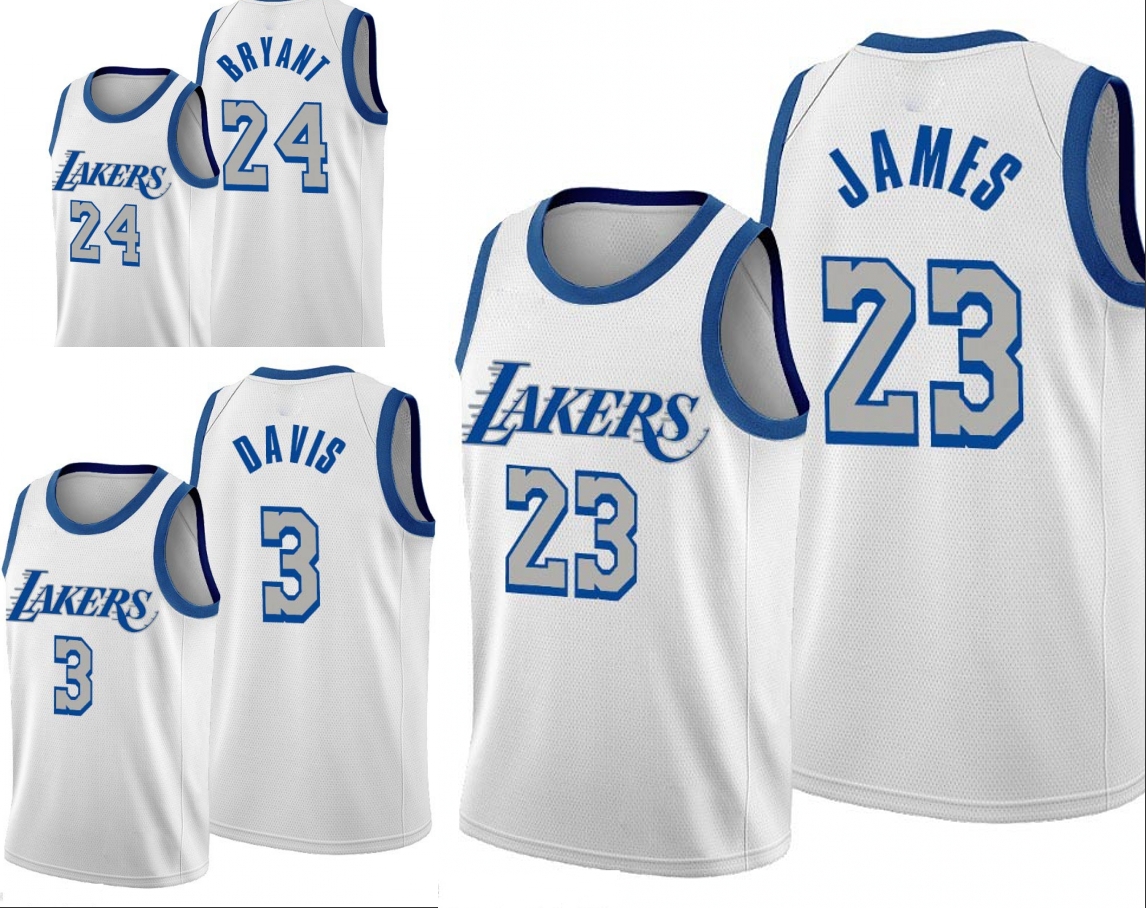 Los Angeles Lakers Kobe Bryant LeBron James Anthony Davis NBA 2020-21 Men White Jersey, Black
Los Angeles Lakers Kobe Bryant LeBron James Anthony Davis NBA 2020-21 Men White Jersey, Black