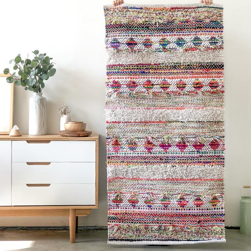 Bohemian Hand-woven Ethnic Carpet Moroccan Bedroom Bedside Living Room Household Mat Hand Knited Carpets Washable1
Bohemian Hand-woven Ethnic Carpet Moroccan Bedroom Bedside Living Room Household Mat Hand Knited Carpets Washable1