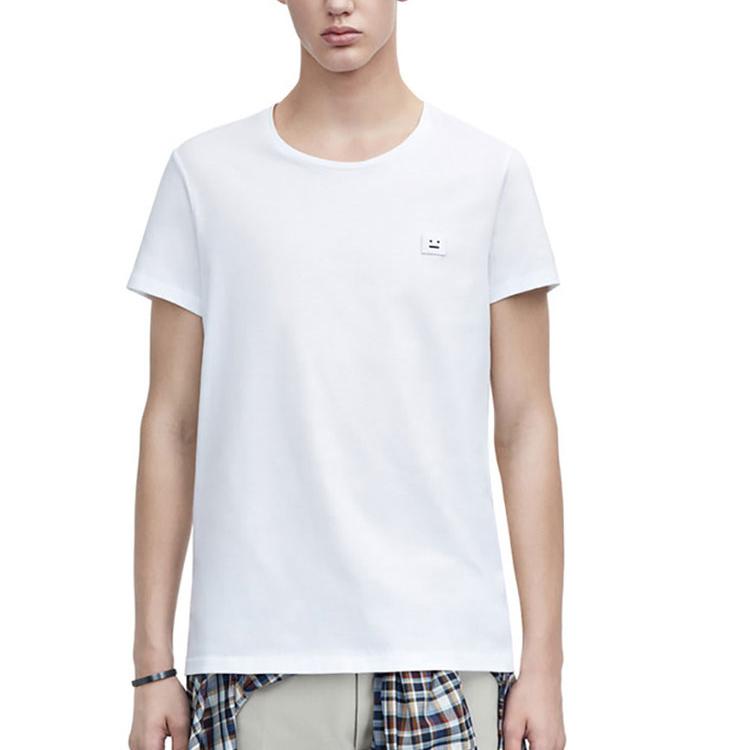 Studios Spring New Summer AC Style Smile Face T shirt Northern Europe Brand Pure Colour Cotton Short Sleeve T shirts tee 3NWL, White 
Studios Spring New Summer AC Style Smile Face T shirt Northern Europe Brand Pure Colour Cotton Short Sleeve T shirts tee 3NWL, White