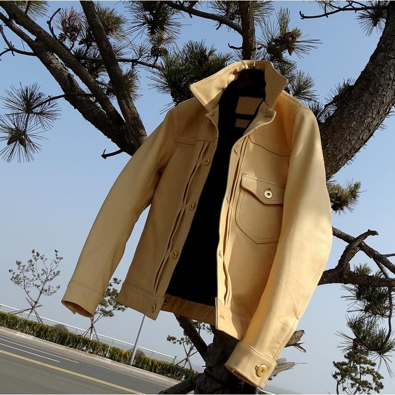 America Horween Primary Color Cowhide Oil run ruan Meat Genuine Leather Clothes Men' May Kaji Coat 506 Leather Jacket Men
America Horween Primary Color Cowhide Oil run ruan Meat Genuine Leather Clothes Men' May Kaji Coat 506 Leather Jacket Men