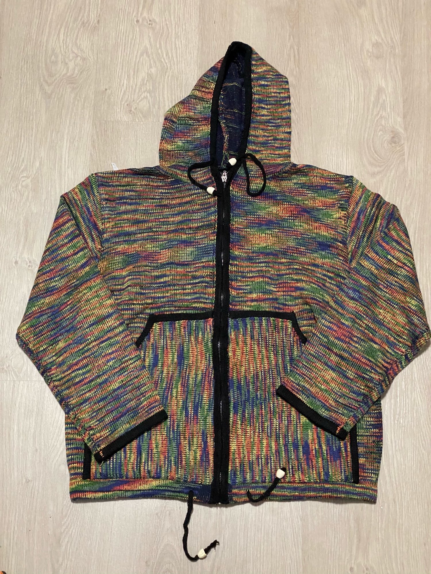 Unique Retro Men Camouflage Cardigan Sweater Color Mixing Fashion Autumn Winter Casual Loose Hooded Knit Sweater Plus Size S-4XL 201028