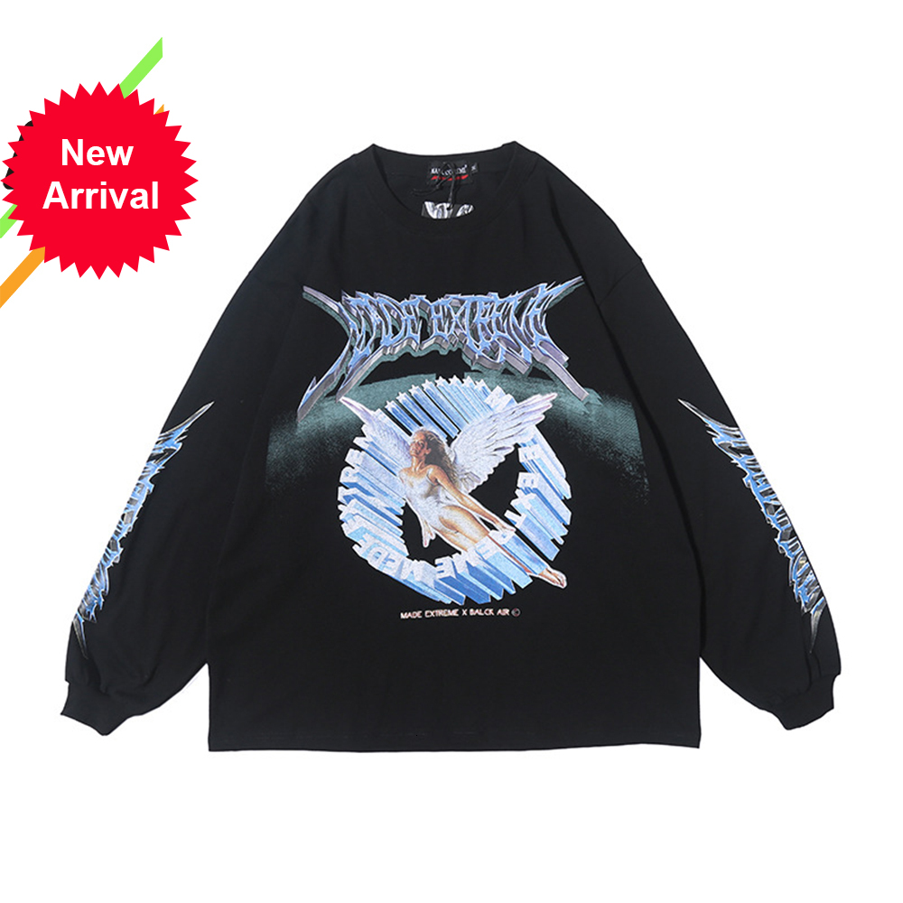New 2021 Men Hip Hop t Shirt Streetwear Retro Angel Print Harajuku Tshirt Loose Hiphop T-shirt Oversize Cotton Tops Tees Long Sleeve Ot5l, Black
New 2021 Men Hip Hop t Shirt Streetwear Retro Angel Print Harajuku Tshirt Loose Hiphop T-shirt Oversize Cotton Tops Tees Long Sleeve Ot5l, Black