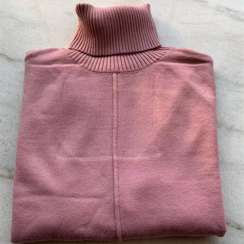 Autumn winter Knitted tracksuit Turtleneck sweatshirts Fashion Women Suit clothing 2 Piece set Knit pant Female Sporting suit T200116