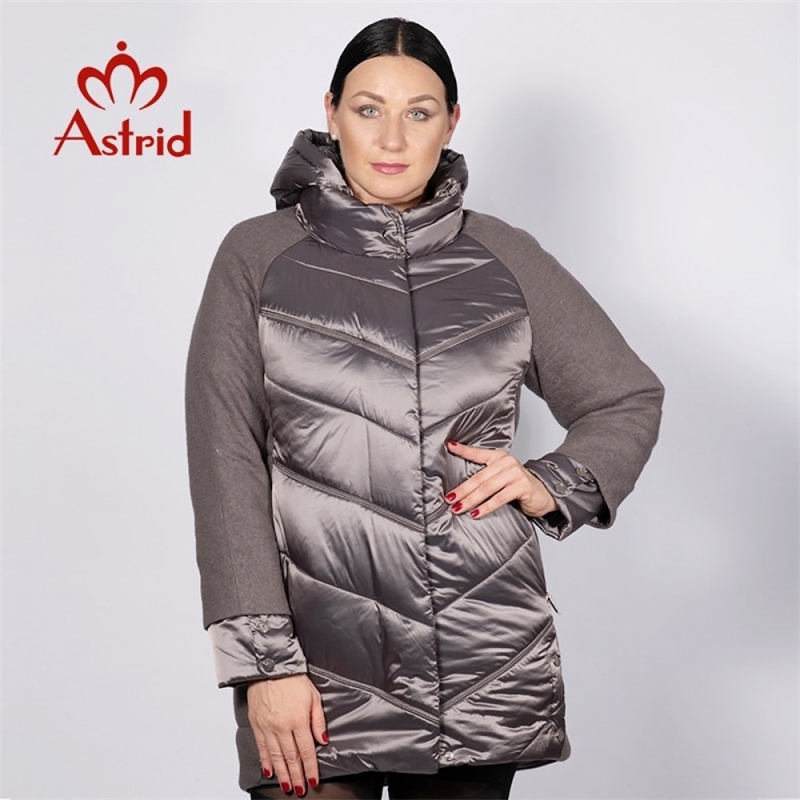 Astrid Winter jacket Women autumn Warm hooded High Quality Winter splice jacket Coat Women New Collection AM-2210 201019