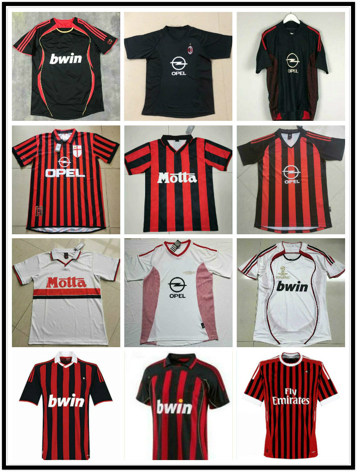 1991 1992 1996 1997 2000 01 2002 2003 2005 2006 2007 09 10 Retro soccer jersey KAKA MALDINI INZAGHI PIRLO SHEVCHENKO VINTAGE football shirt, Black;yellow
1991 1992 1996 1997 2000 01 2002 2003 2005 2006 2007 09 10 Retro soccer jersey KAKA MALDINI INZAGHI PIRLO SHEVCHENKO VINTAGE football shirt, Black;yellow