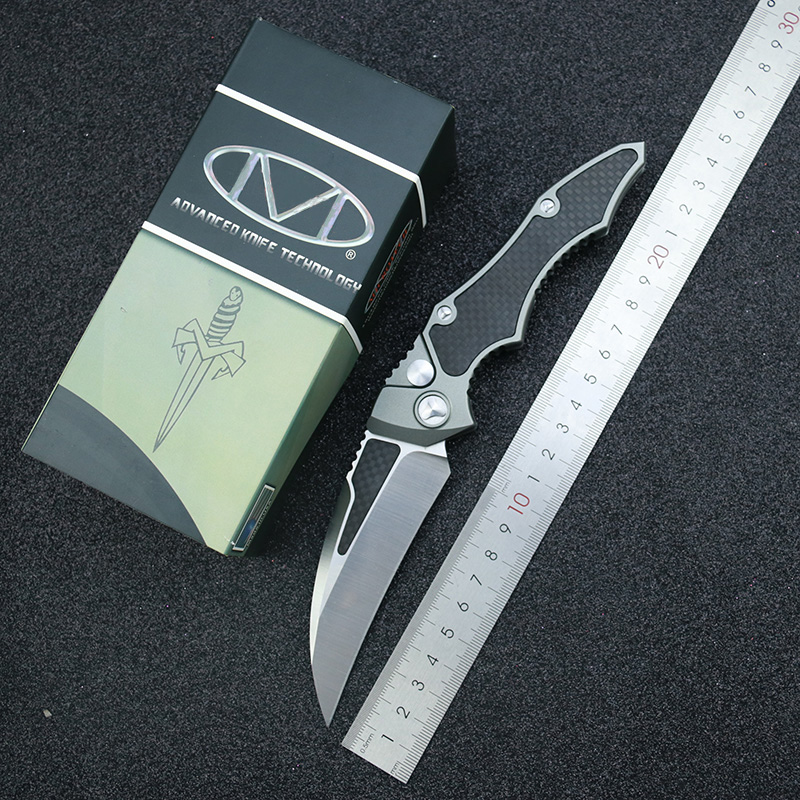 Microtech outdoor tactical knife D2 blade Aviation Aluminum + Carbon Fiber handle 58 HRC automatic camping EDC knife
Microtech outdoor tactical knife D2 blade Aviation Aluminum + Carbon Fiber handle 58 HRC automatic camping EDC knife