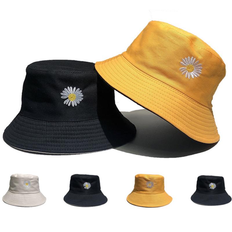 Ladies Bucket Hat Fisherman Hat Double-side Daisy Embroidery Print Fashion Men's Caps Sun Leisure Sunshade Beach Fishing, Black1
Ladies Bucket Hat Fisherman Hat Double-side Daisy Embroidery Print Fashion Men's Caps Sun Leisure Sunshade Beach Fishing, Black1