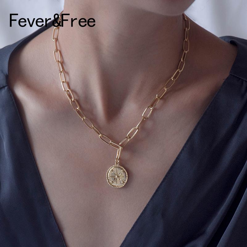 Fever&Free Minimalism Jewelry Simple Coin Long Chain Gold Necklace Delicate Carved Rune Pendant Necklaces For Female Choker Gift
Fever&Free Minimalism Jewelry Simple Coin Long Chain Gold Necklace Delicate Carved Rune Pendant Necklaces For Female Choker Gift
